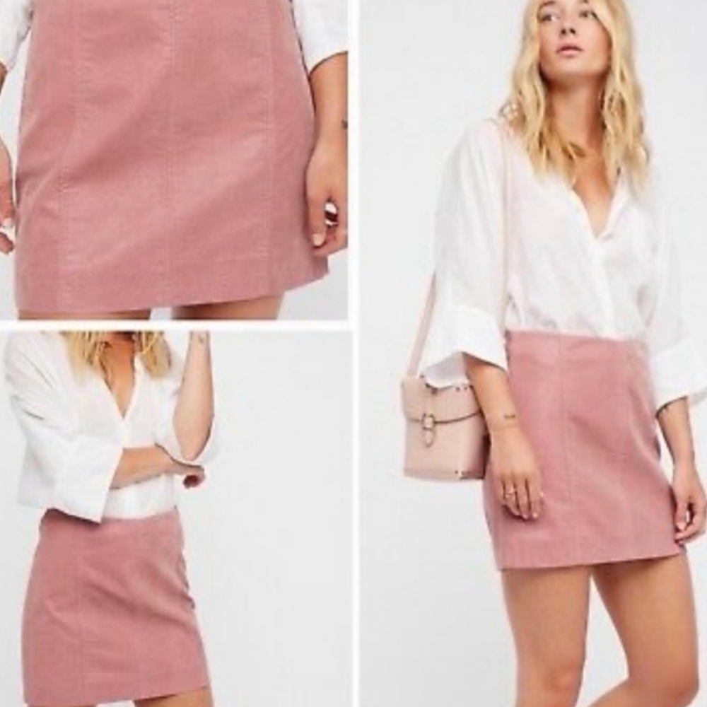 Free People Blush Pink Mini Skirt